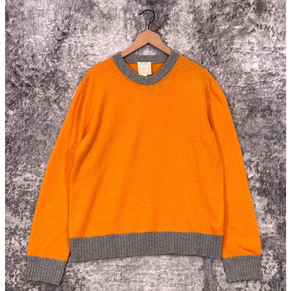 RHLA Sweater 4 / XL Gender Neutral Unisex Orange Recycled Cashmere Ron Herman